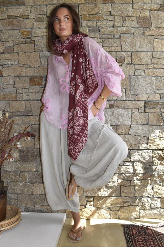 Sabo Boucle Flower Blouse Candy